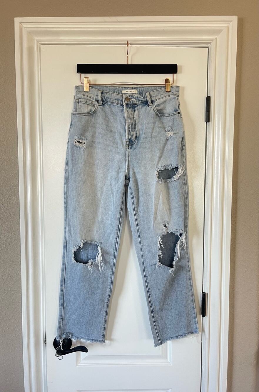 PacSun Light Wash Distressed Denim Jeans 100% Cotton 29 ?